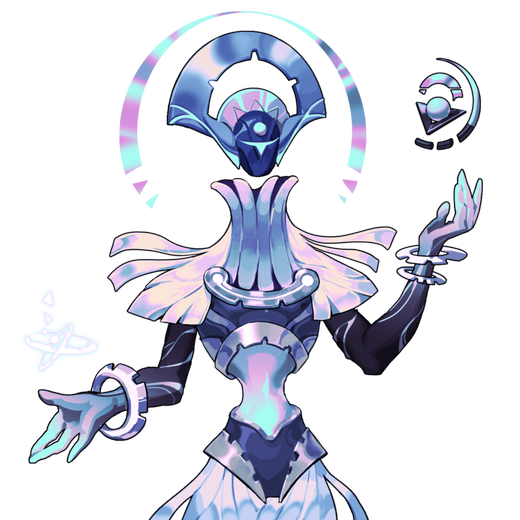 Idealyst's competing character, a pale celestial figure.